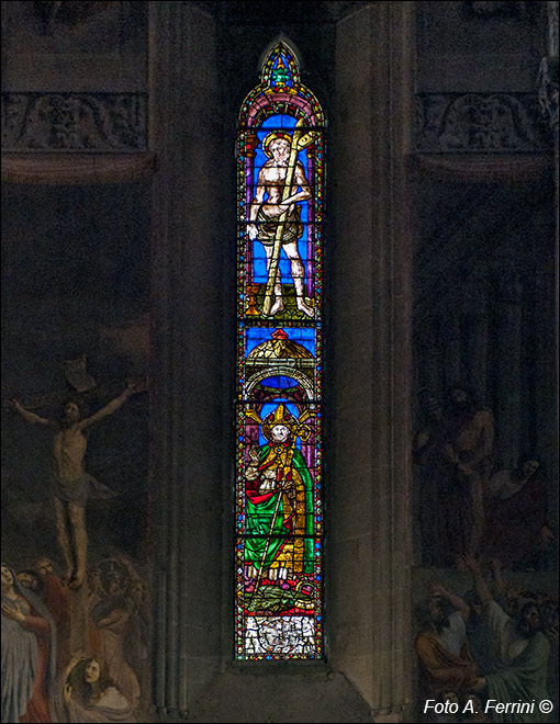 Duomo di Arezzo, vetrata del Cristo Eucaristico