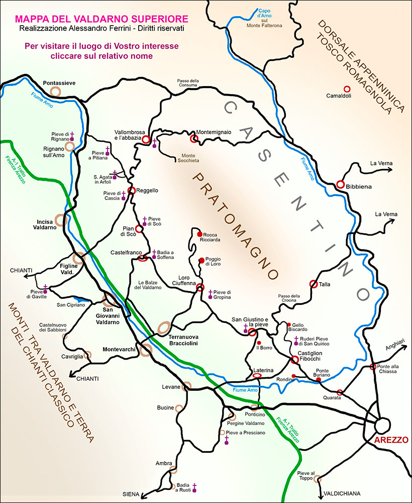 Mappa del Valdarno