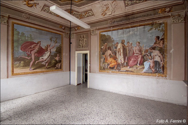 Bibbiena, Palazzo Ferri, affreschi