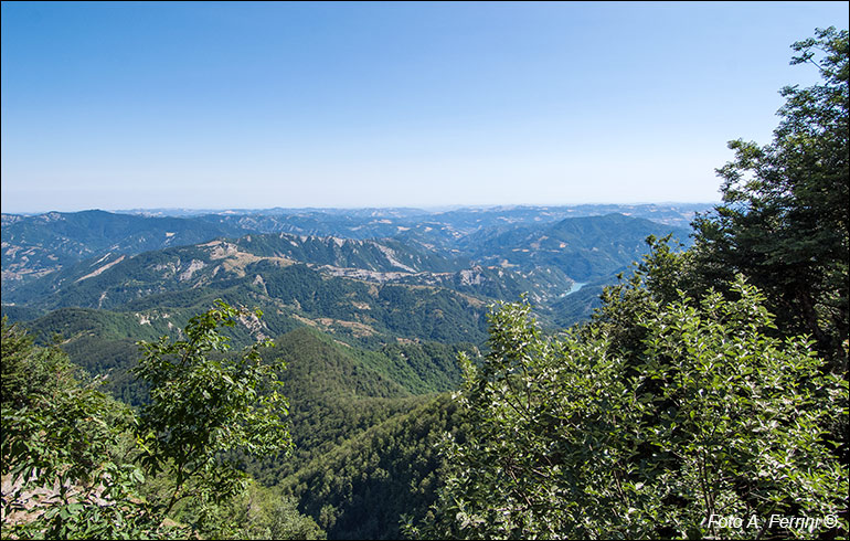 Vista verso ovest da Poggio Scali