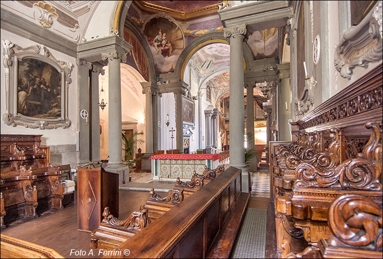 Il coro nella chiesa di Vallombrosa