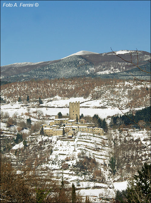 Paesaggio invernale casentinese