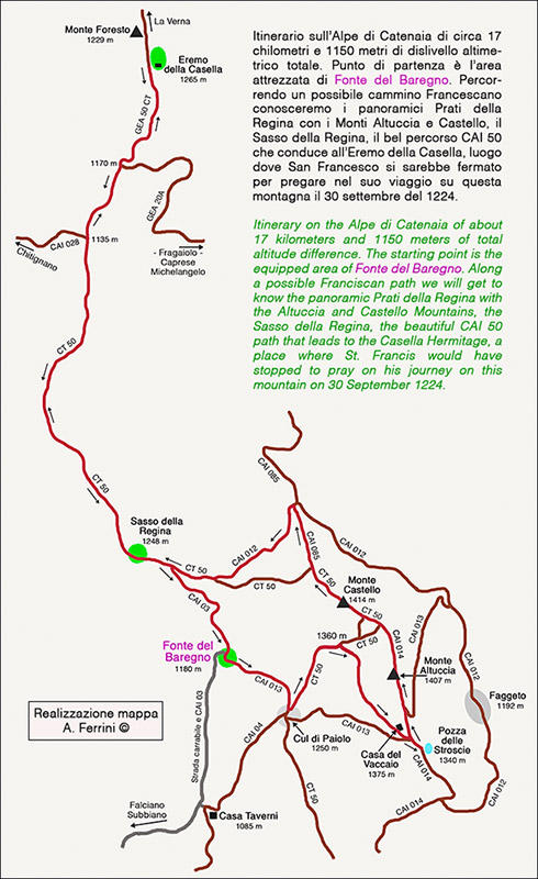 Mappa Alpe di Catenaia