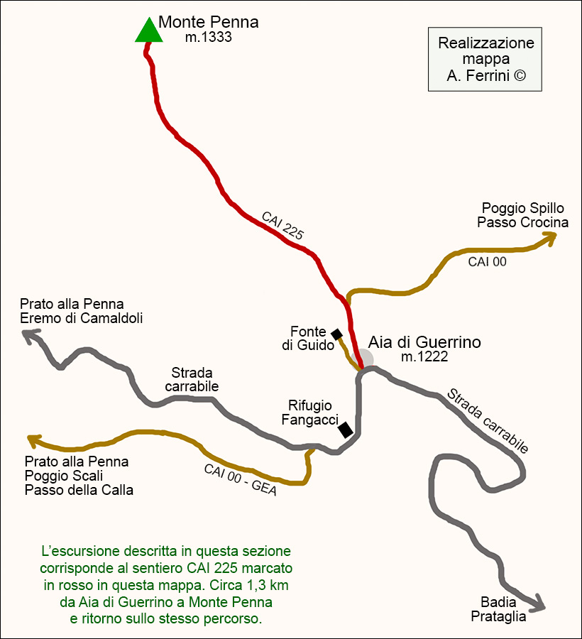 Mappa Monte Penna
