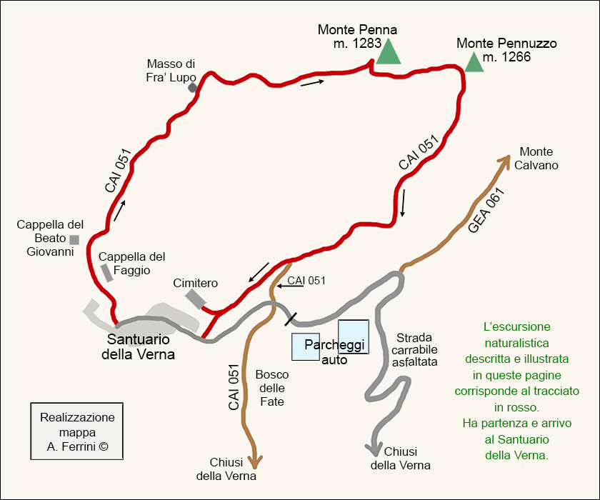 Mappa Verna La Penna