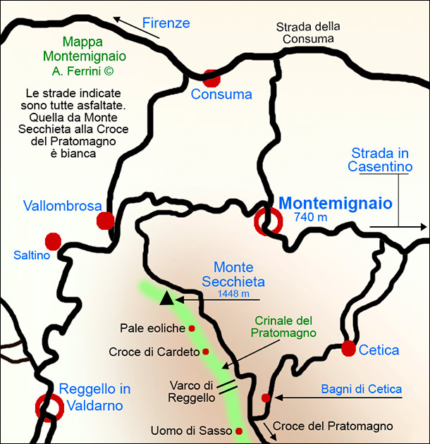 Mappa Montemignaio