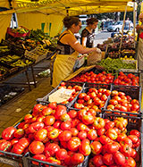 Mercato agricolo a Bibbiena Stazione