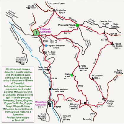 Mappa dell’itinerario