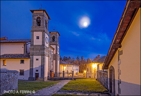 The Camaldoli Hermitage and the moon