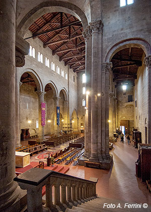 inside the Pieve of Arezzo