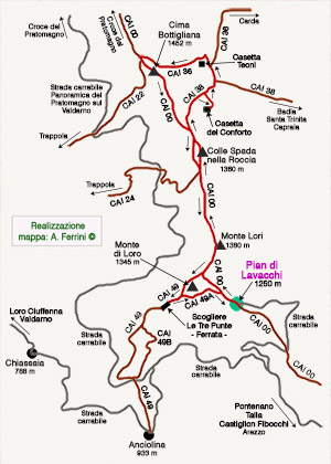 Mappa dell’itinerario