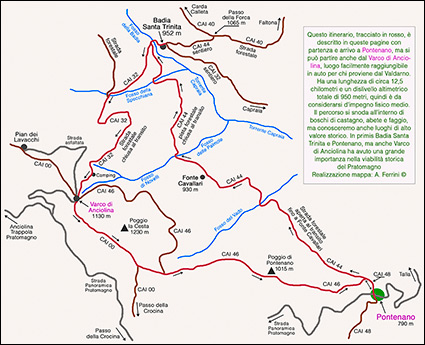 Mappa dell’itinerario