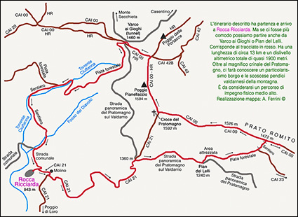 Mappa dell’itinerario