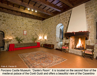 Porciano Castle, Dante's room