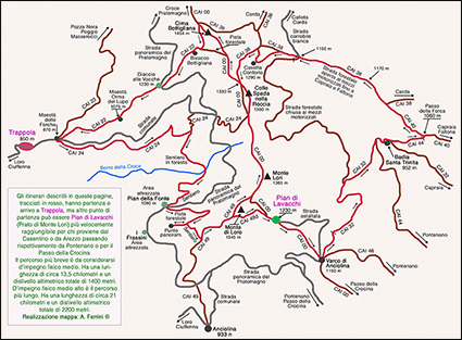 Mappa dell’itinerario