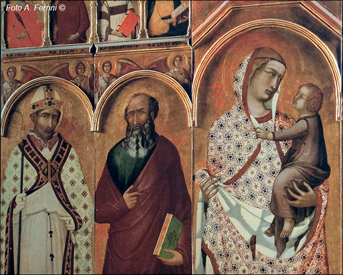Pietro Lorenzetti, Madonna con Bambino e santi.