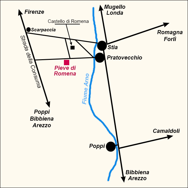 Mappa Pieve di Romena