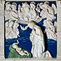 Vergine in adorazione, Della Robbia.